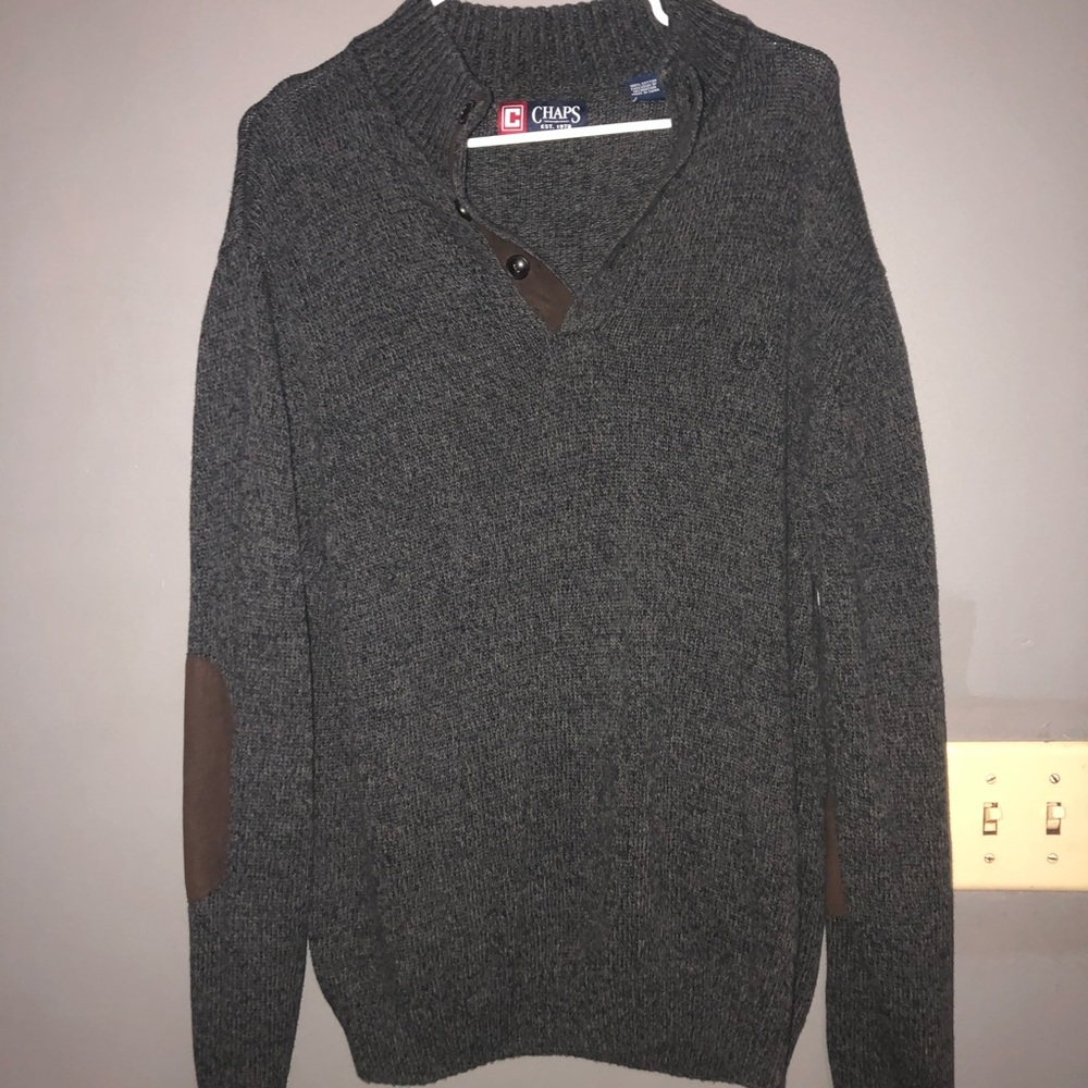 Mens Champs Gray Size Large Sweater